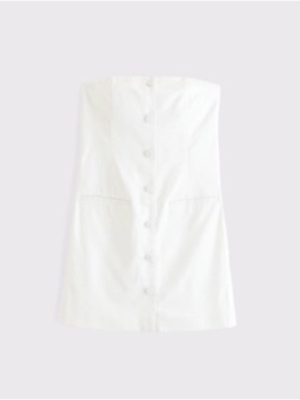 Abercrombie & Fitch White Button-Front Jumpsuit